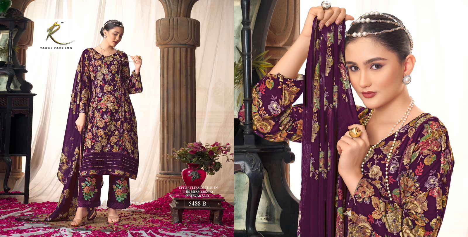 Blossom Paradise Rakhi Fashion Pashmina Suits Wholesaler