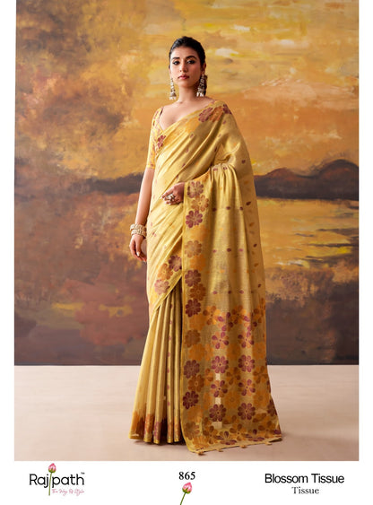Blossom Rajpath Tissue Sarees Wholesaler Ahmedabad