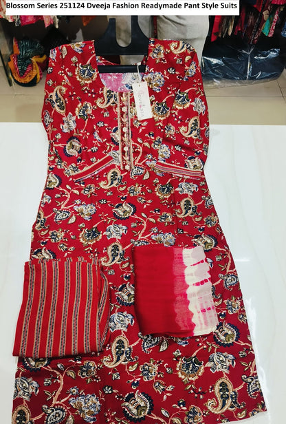 Blossom Series 251124 Dveeja Fashion Reyon Readymade Pant Style Suits Wholesaler Ahmedabad