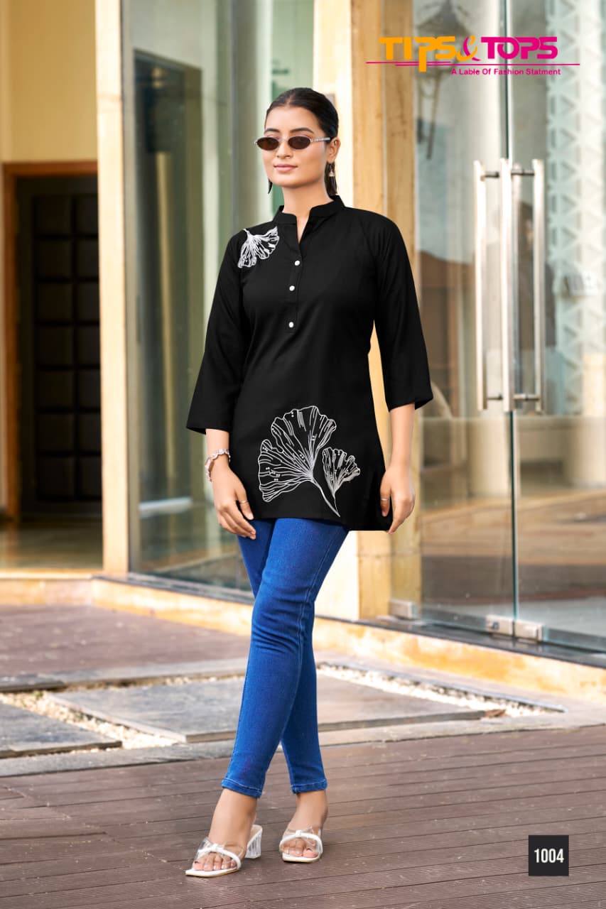 Blossom Tips Tops Rayon 16Kg Short Kurtis Wholesaler Ahmedabad