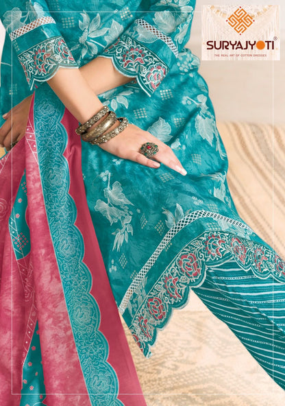 Blossom Vol 1 Suryajyoti Khadi Readymade Pant Style Suits Supplier Gujarat