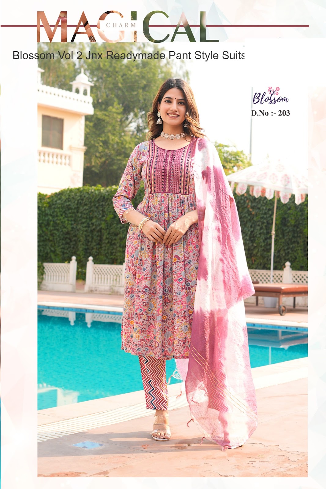 Blossom Vol 2 Jnx Rayon Readymade Pant Style Suits Manufacturer Gujarat