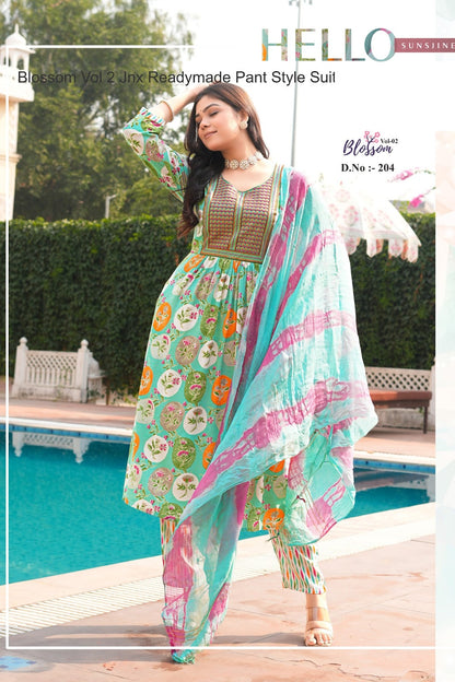 Blossom Vol 2 Jnx Rayon Readymade Pant Style Suits Manufacturer Gujarat
