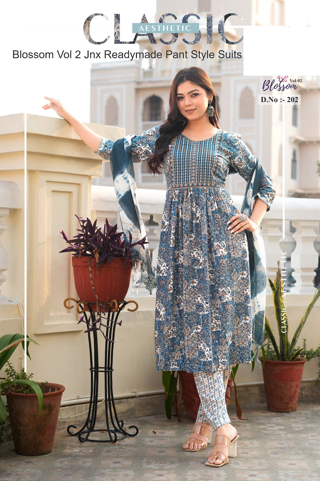 Blossom Vol 2 Jnx Rayon Readymade Pant Style Suits Manufacturer Gujarat