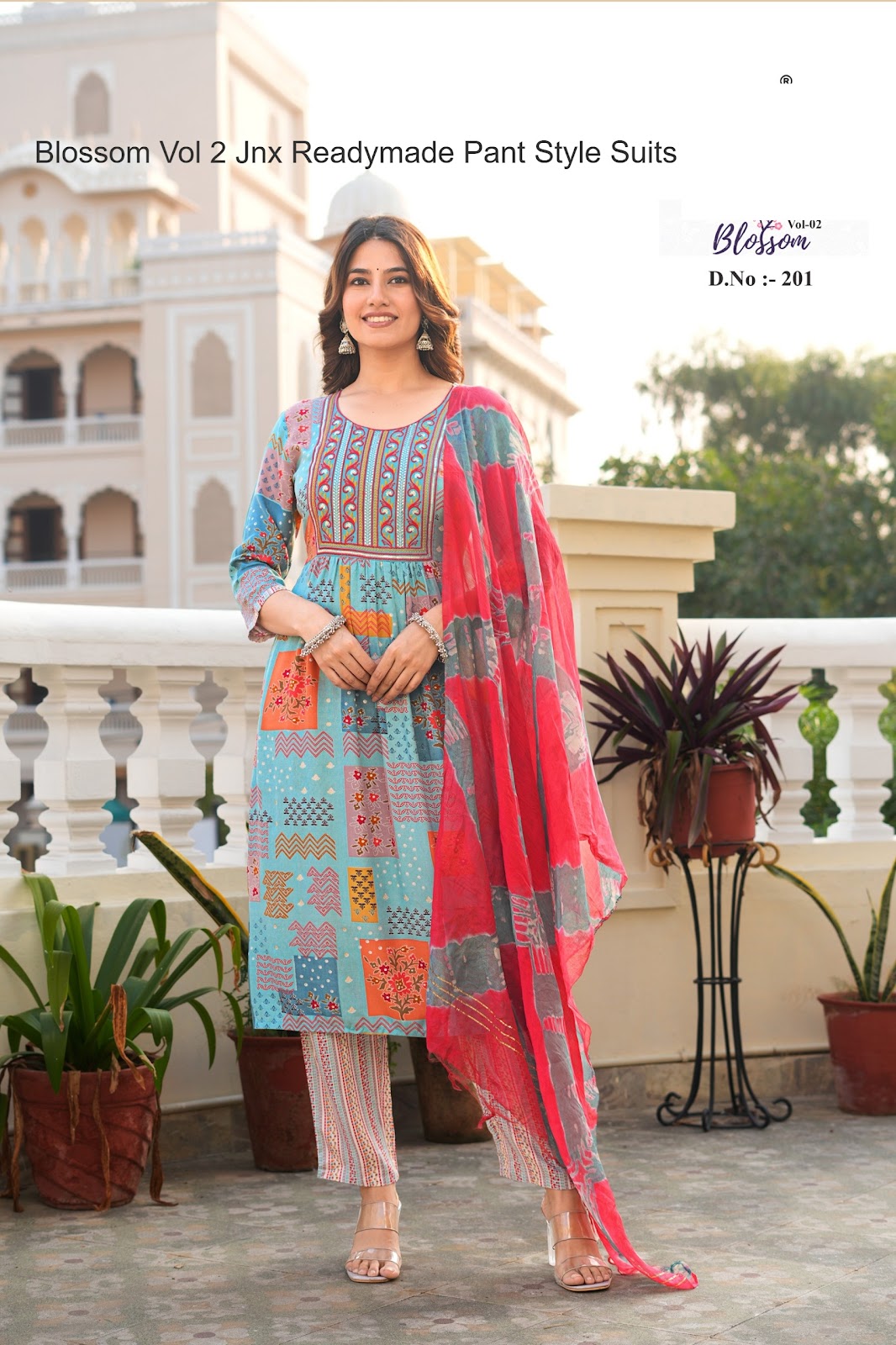 Blossom Vol 2 Jnx Rayon Readymade Pant Style Suits Manufacturer Gujarat