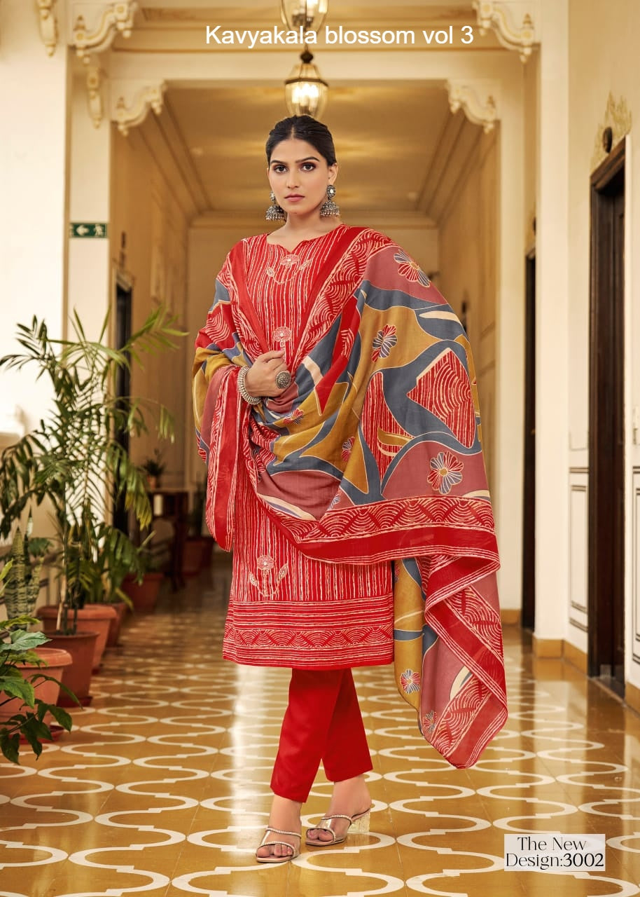 Blossom Vol 3 Kavyakala Cambric Karachi Salwar Suits Wholesaler Gujarat