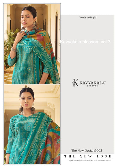 Blossom Vol 3 Kavyakala Cambric Karachi Salwar Suits Wholesaler Gujarat