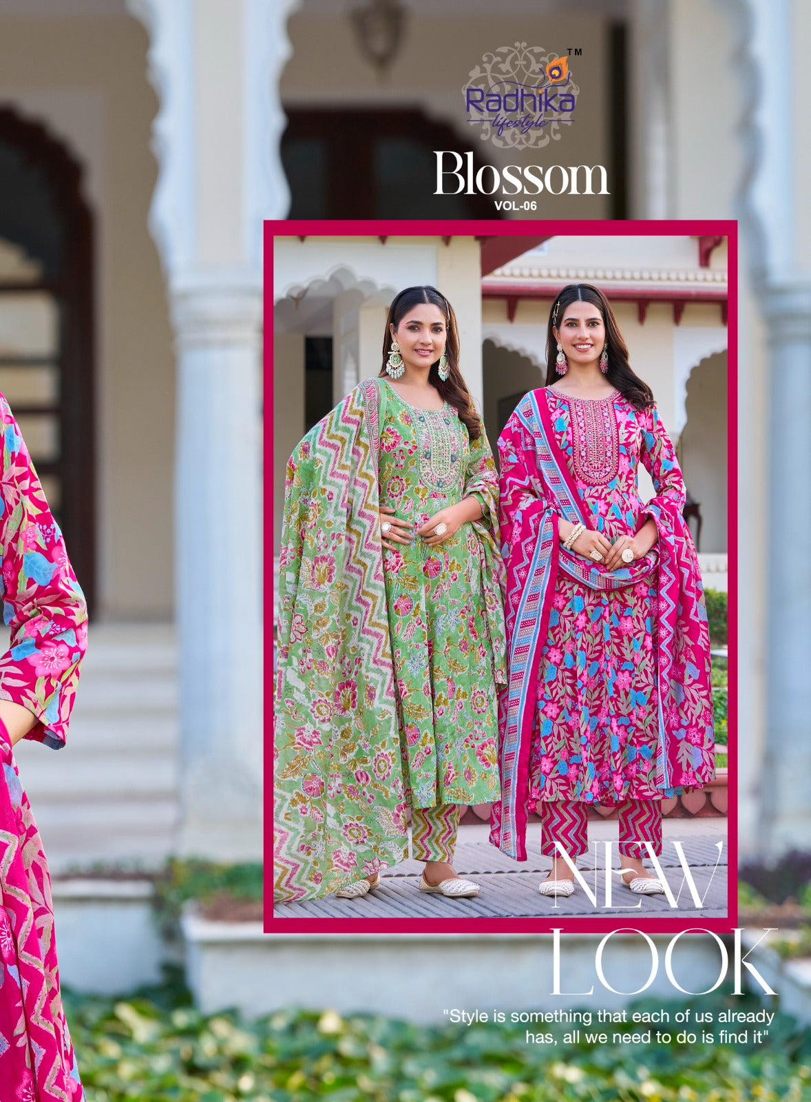 Blossom Vol 6 Radhika Lifestyle Cotton Readymade Anarkali Suits Wholesaler Gujarat