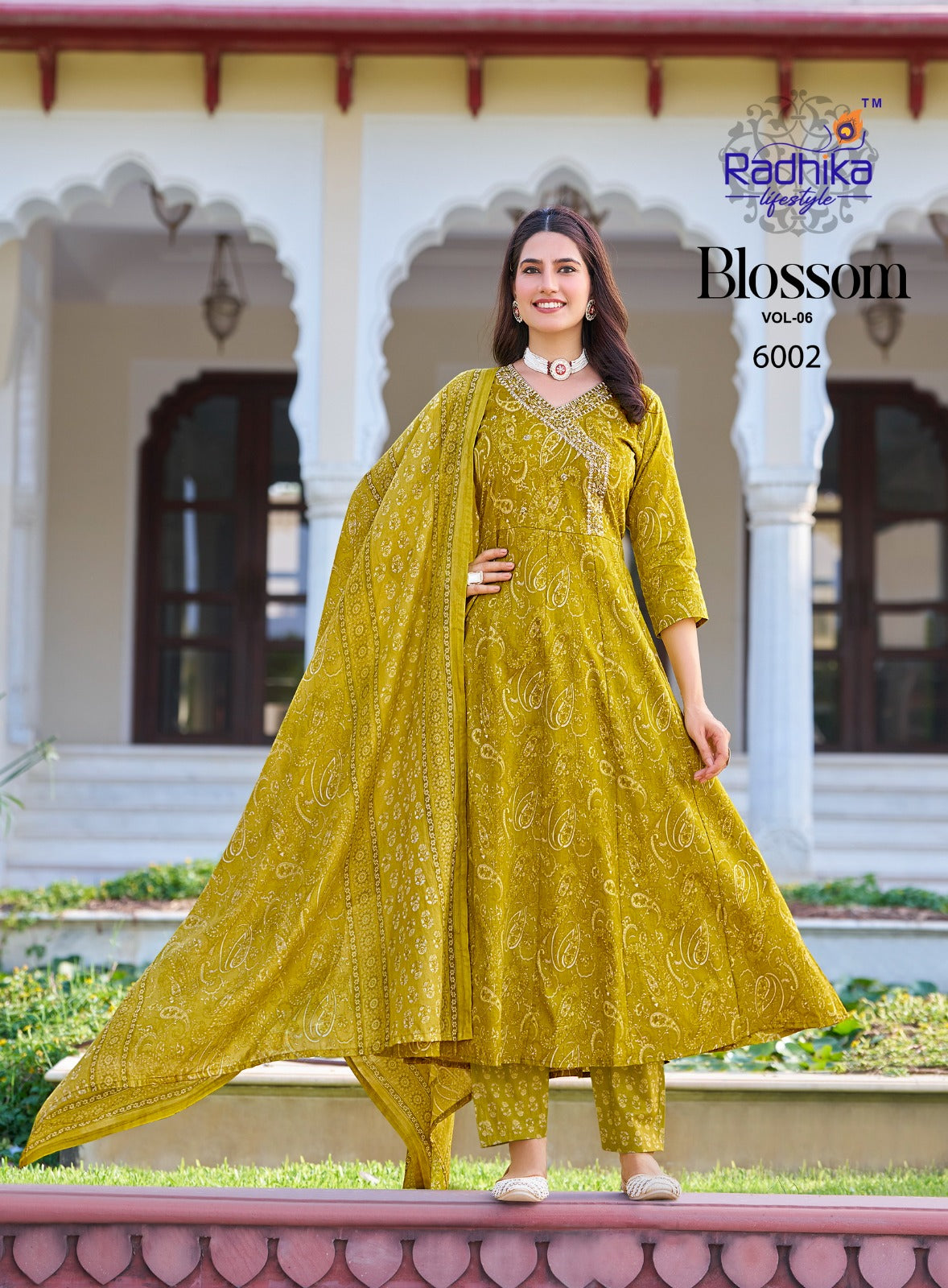 Blossom Vol 6 Radhika Lifestyle Cotton Readymade Anarkali Suits Wholesaler Gujarat