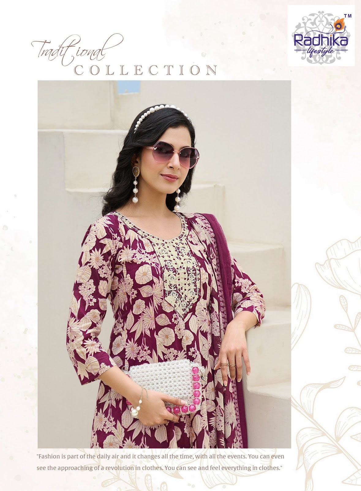 Blossom Vol 7 Radhika Lifestyle Cotton Readymade Anarkali Suits Supplier Ahmedabad