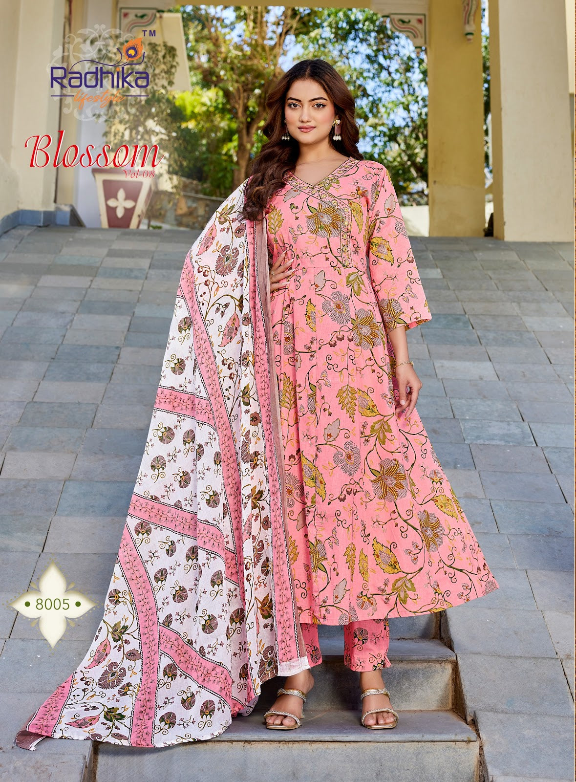 Blossom Vol 8 Radhika Lifestyle Cotton Readymade Anarkali Suits Wholesale