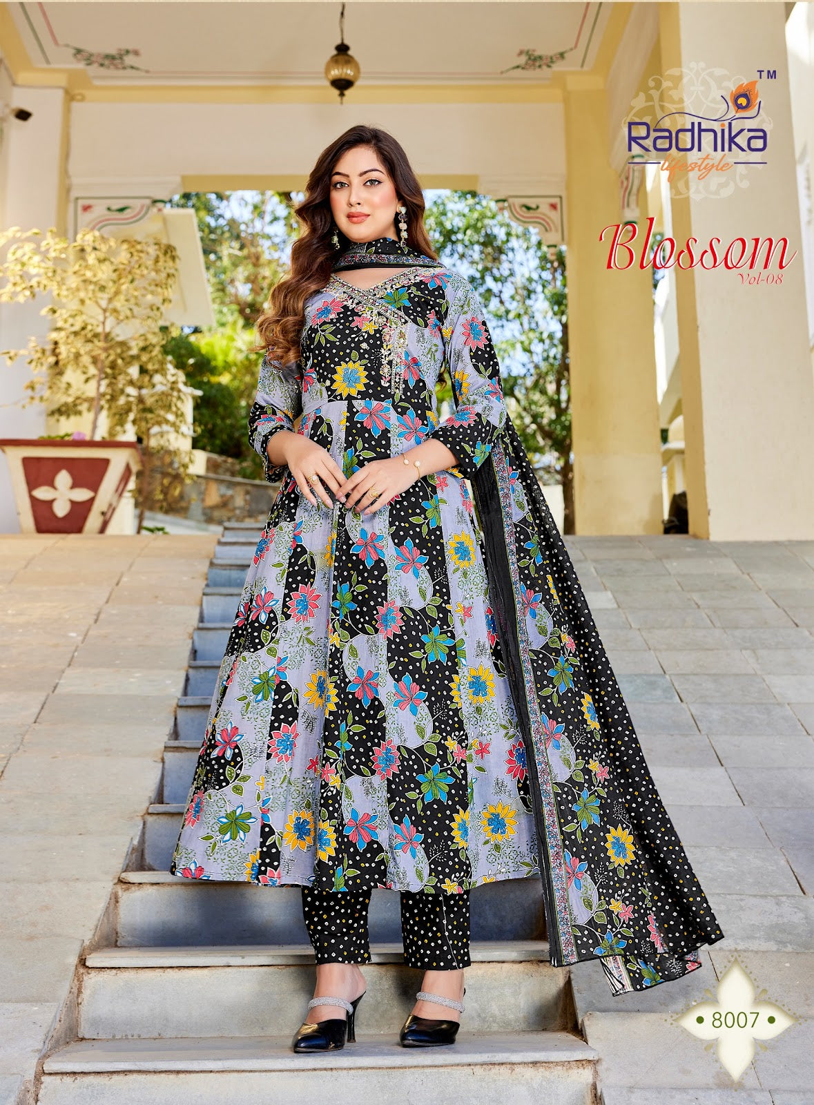 Blossom Vol 8 Radhika Lifestyle Cotton Readymade Anarkali Suits Wholesale