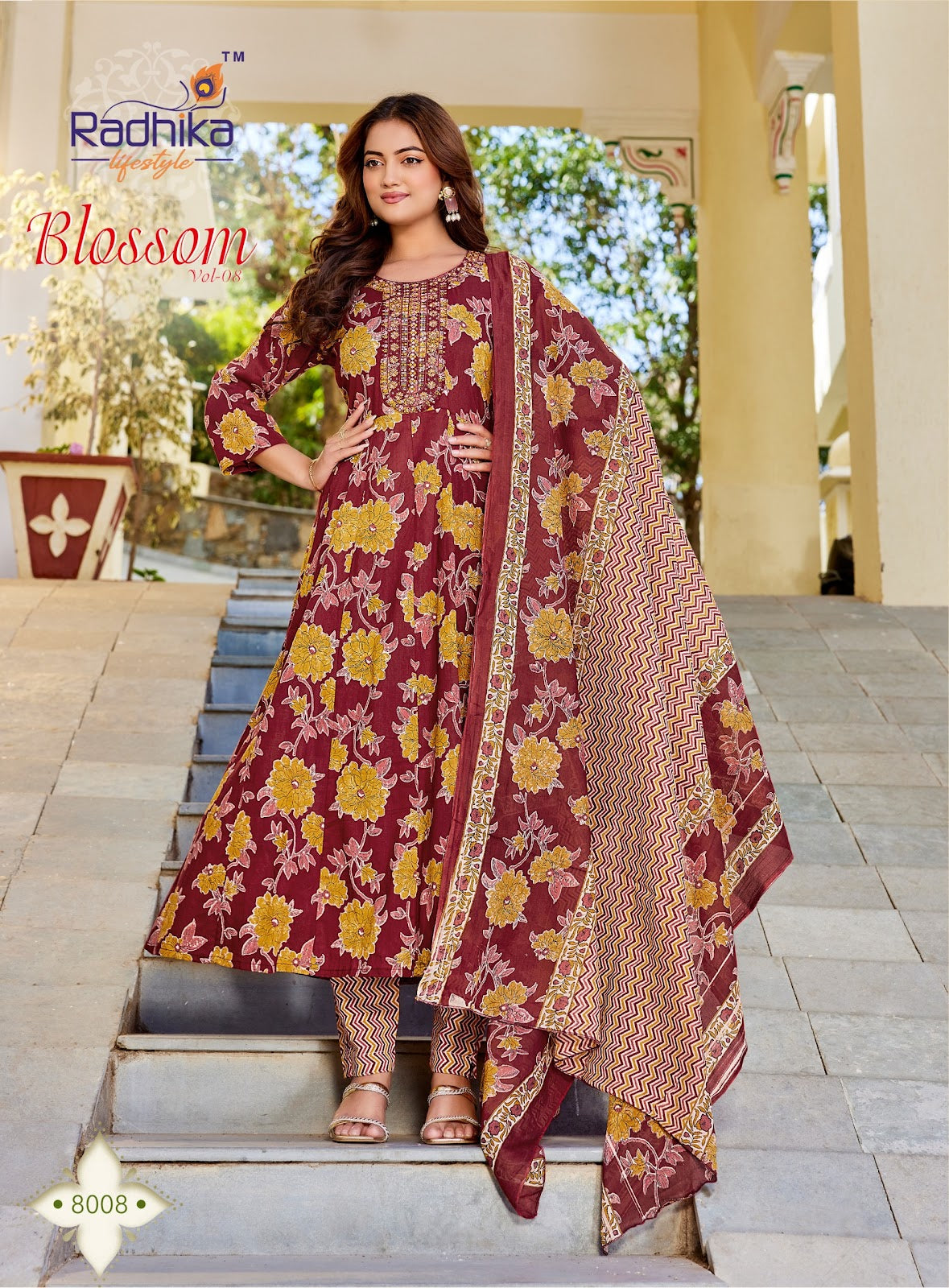 Blossom Vol 8 Radhika Lifestyle Cotton Readymade Anarkali Suits Wholesale