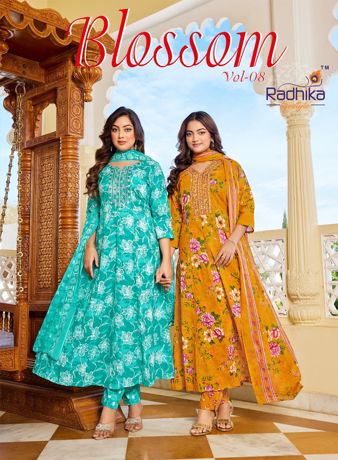 Blossom Vol 8 Radhika Lifestyle Cotton Readymade Anarkali Suits Wholesale