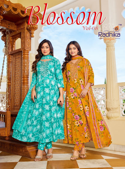 Blossom Vol 8 Radhika Lifestyle Cotton Readymade Anarkali Suits Wholesale