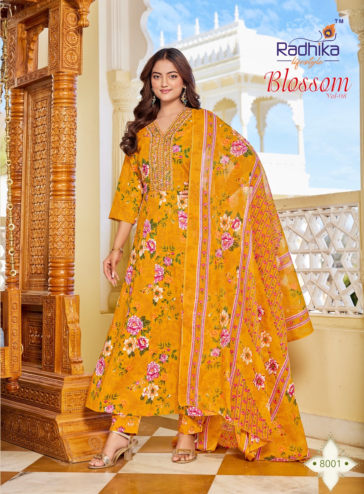 Blossom Vol 8 Radhika Lifestyle Cotton Readymade Anarkali Suits Wholesale