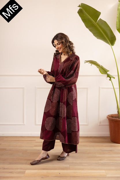 Blue-Wine Mfs Cotton Co Ord Set Manufacturer Ahmedabad