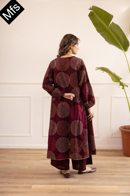 Blue-Wine Mfs Cotton Co Ord Set Manufacturer Ahmedabad