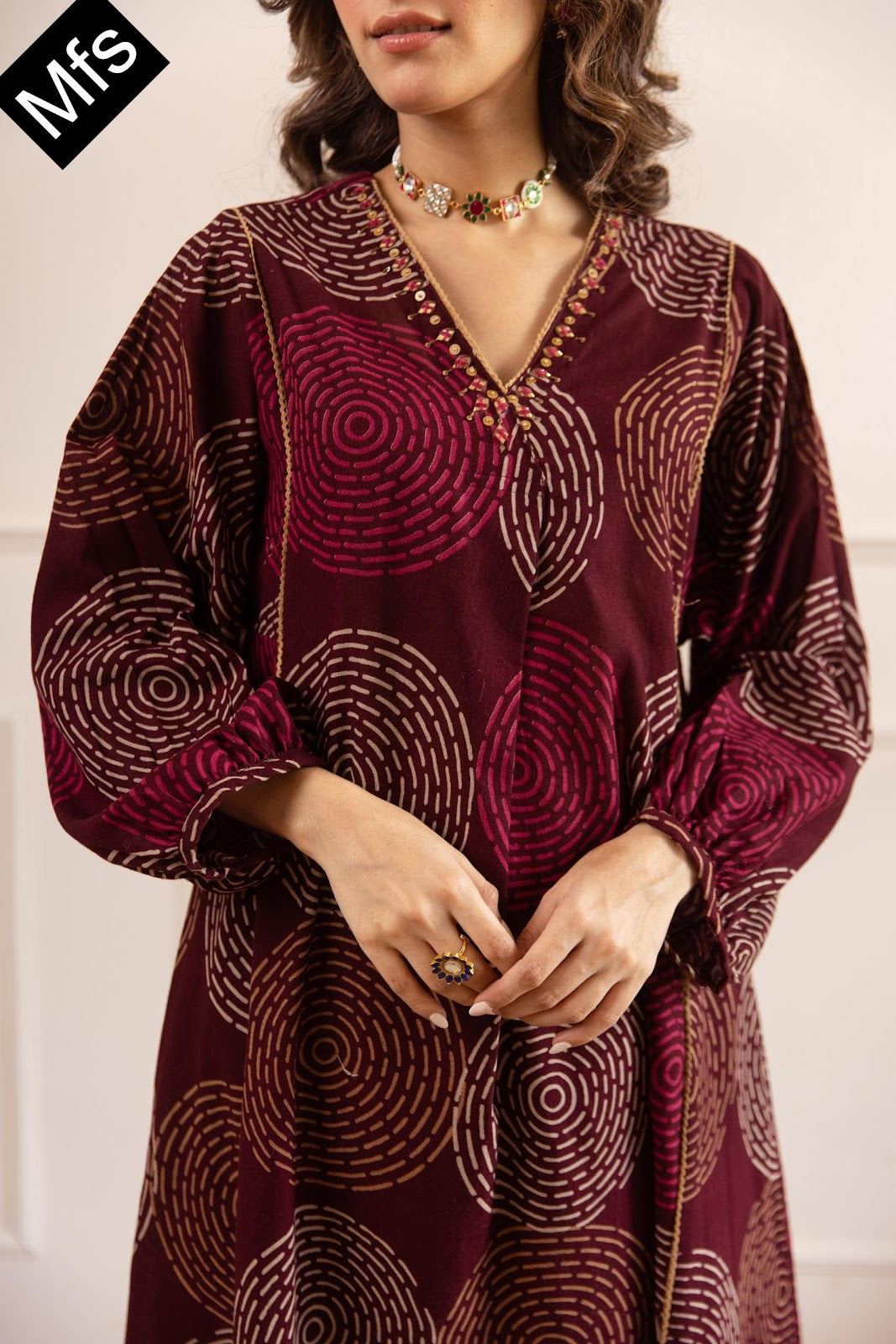 Blue-Wine Mfs Cotton Co Ord Set Manufacturer Ahmedabad