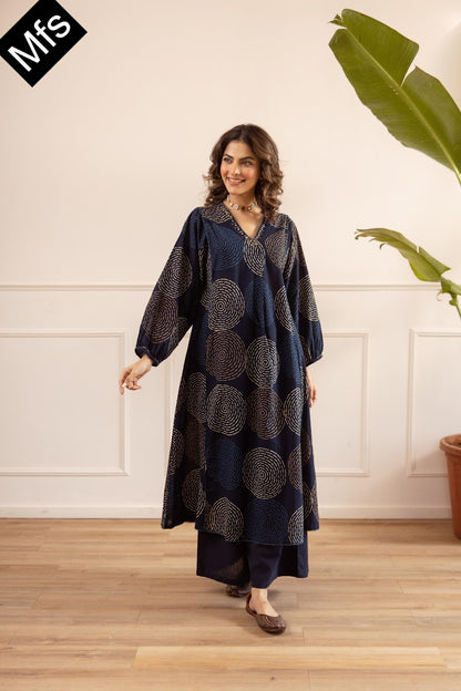 Blue-Wine Mfs Cotton Co Ord Set Manufacturer Ahmedabad