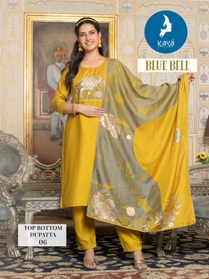 Blue Bell Kaya Jacquard Chanderi Readymade Pant Style Suits Exporter India