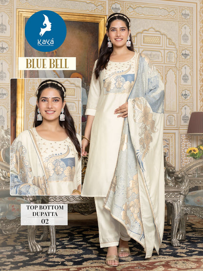 Blue Bell Kaya Jacquard Chanderi Readymade Pant Style Suits Exporter India