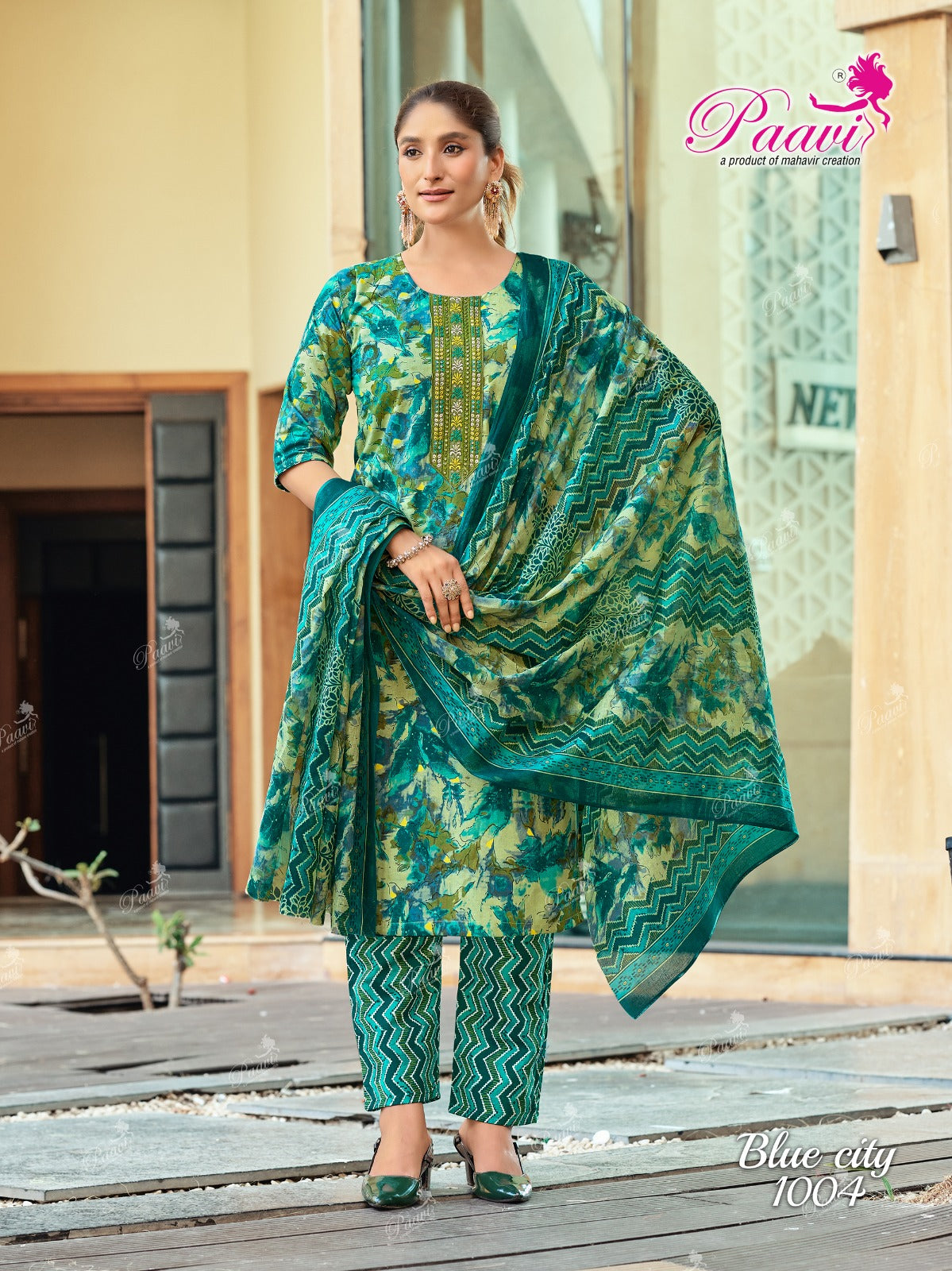 Blue City Paavi Readymade Cotton Pant Suits Manufacturer Ahmedabad