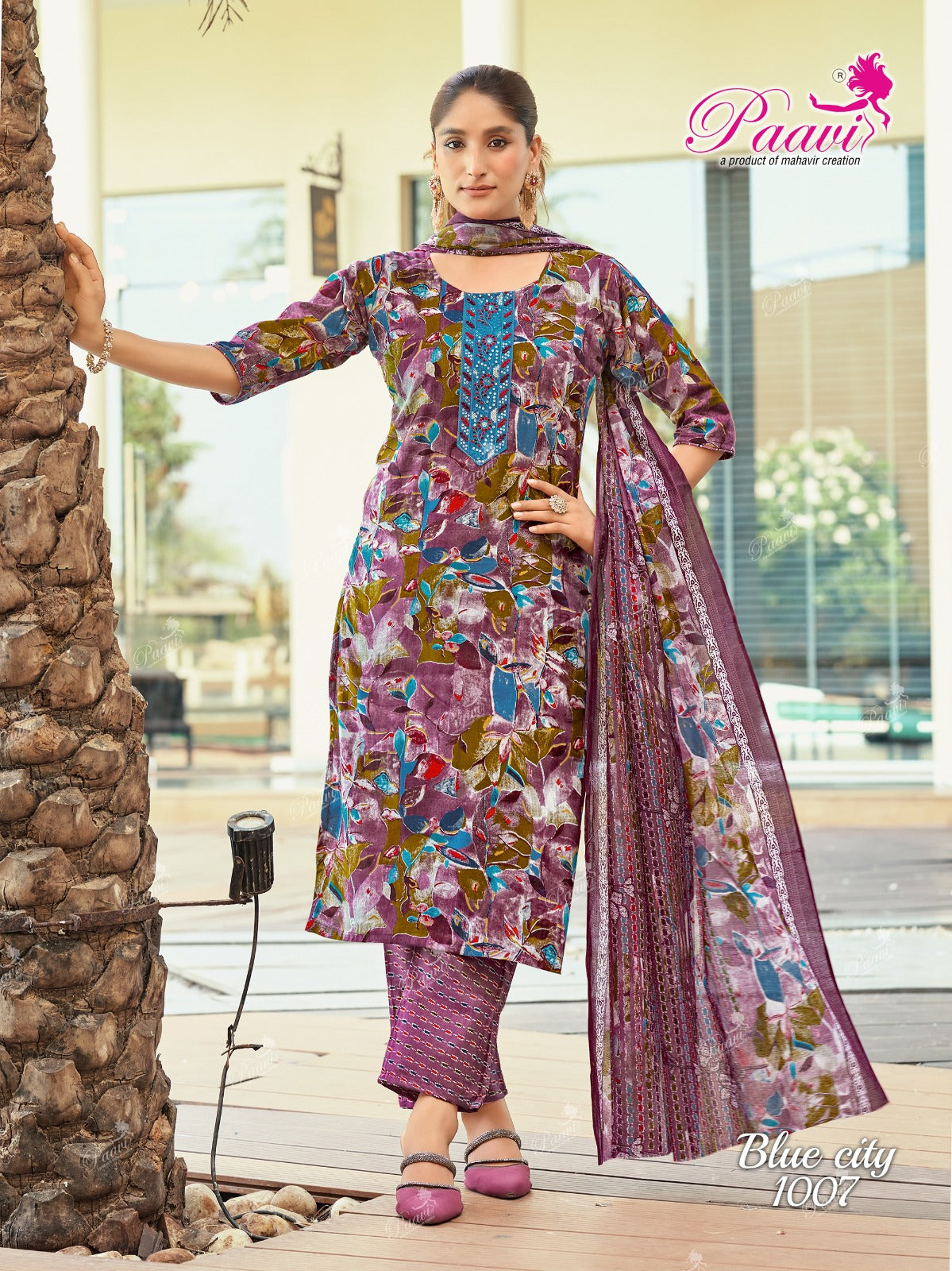 Blue City Paavi Readymade Cotton Pant Suits Manufacturer Ahmedabad
