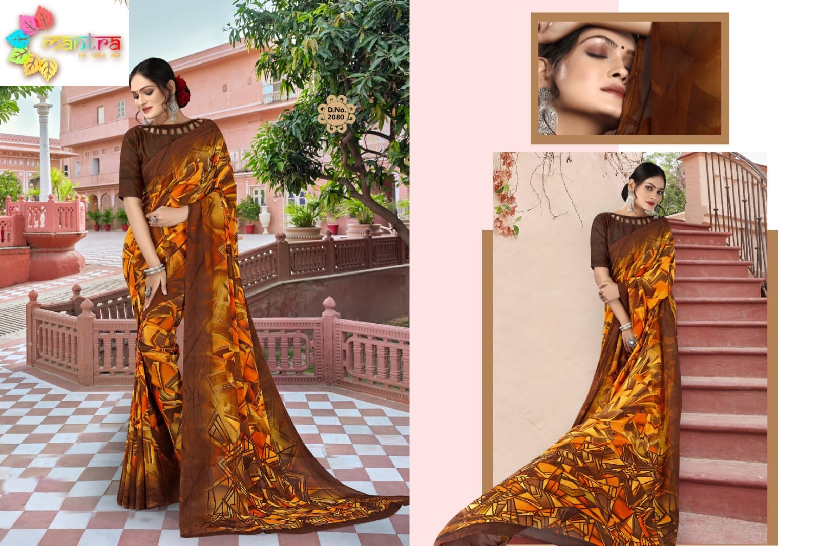 Blue Lady Mantra Weightless Sarees Wholesaler Ahmedabad