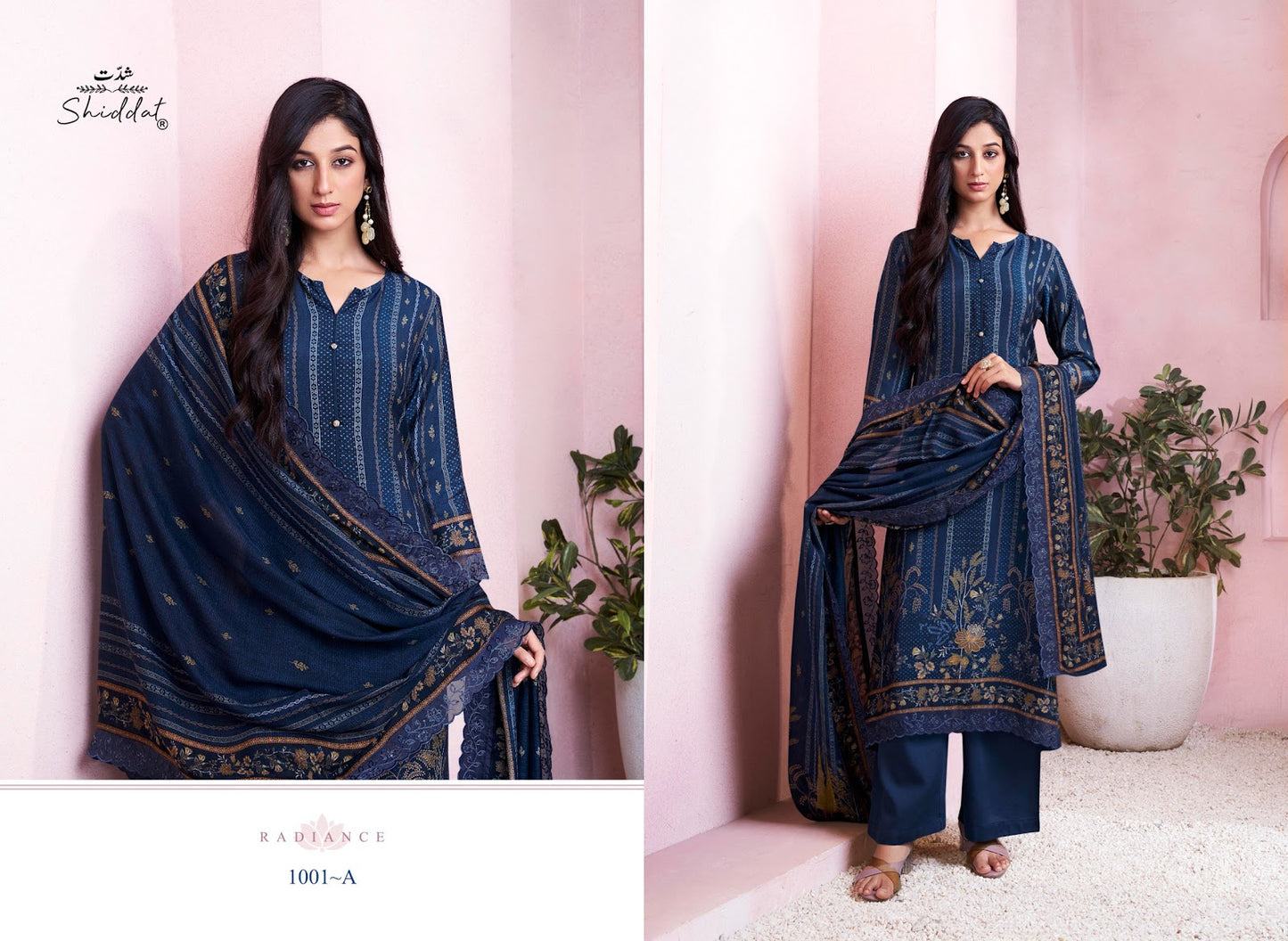 Bluebell 1001 Shiddat Muslin Pant Style Suits Wholesale Price