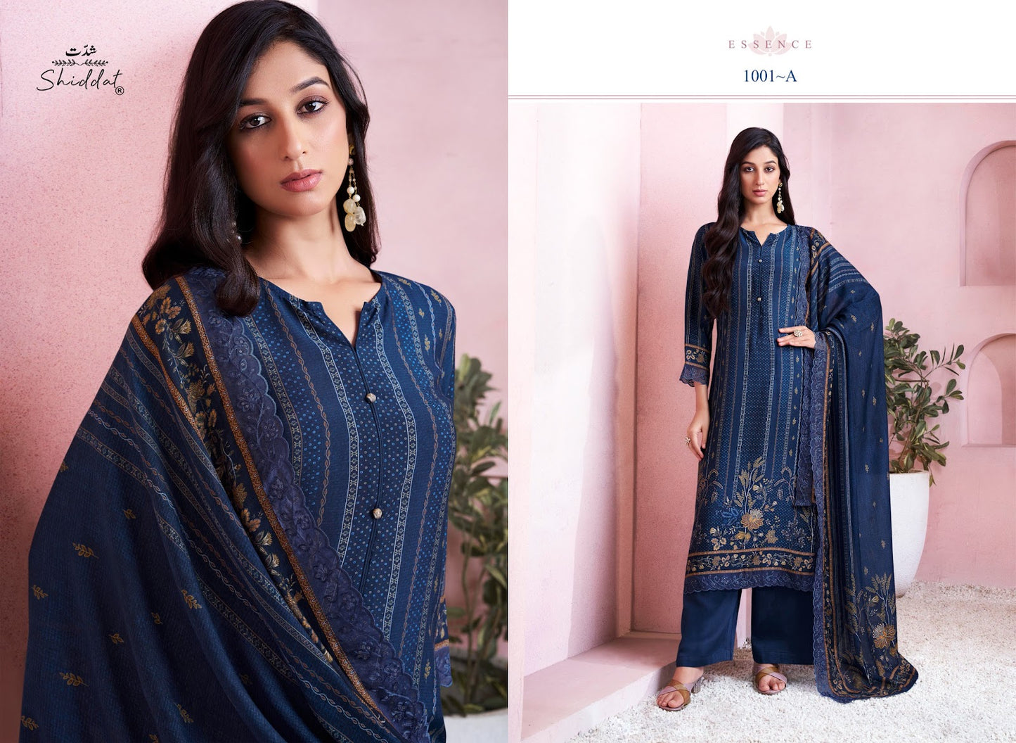 Bluebell 1001 Shiddat Muslin Pant Style Suits Wholesale Price