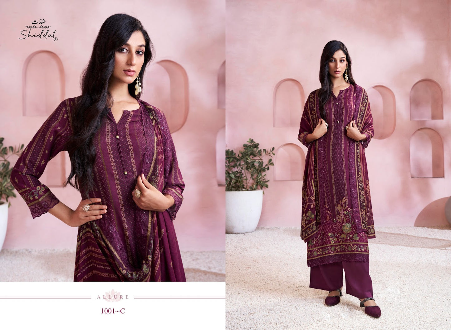 Bluebell 1001 Shiddat Muslin Pant Style Suits Wholesale Price