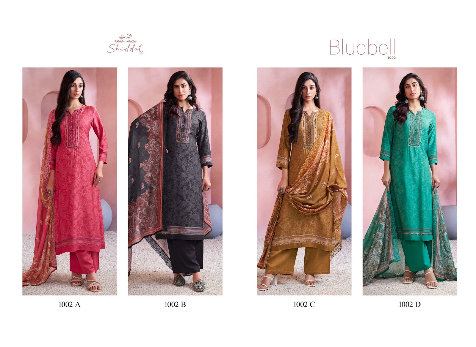 Bluebell 1002 Shiddat Muslin Pant Style Suits Wholesaler India