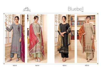 Bluebell 1003 Shiddat Muslin Pant Style Suits Wholesaler India