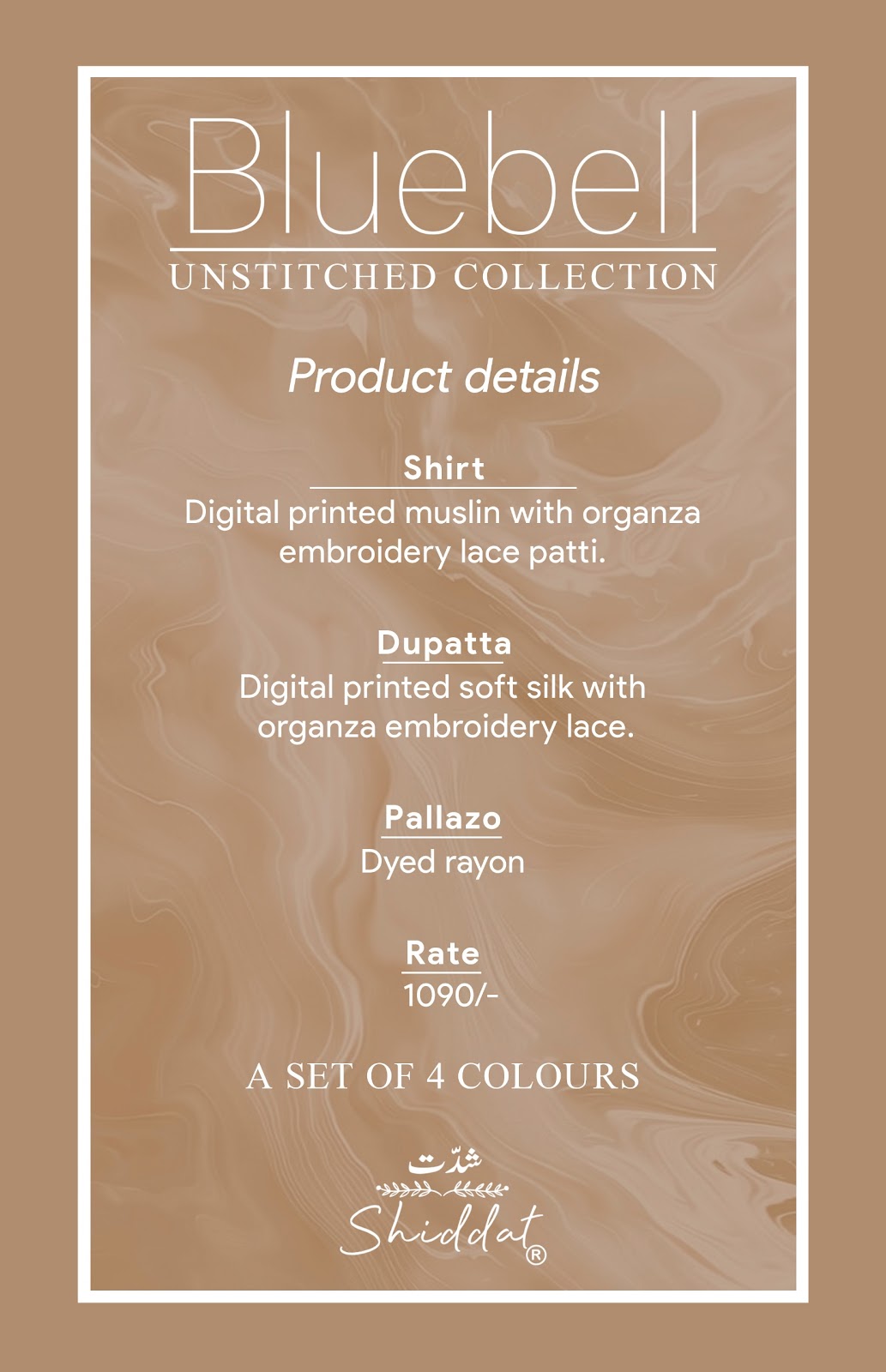 Bluebell 1004 Shiddat Muslin Pant Style Suits Manufacturer Gujarat