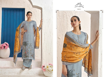 Bluebell 1004 Shiddat Muslin Pant Style Suits Manufacturer Gujarat