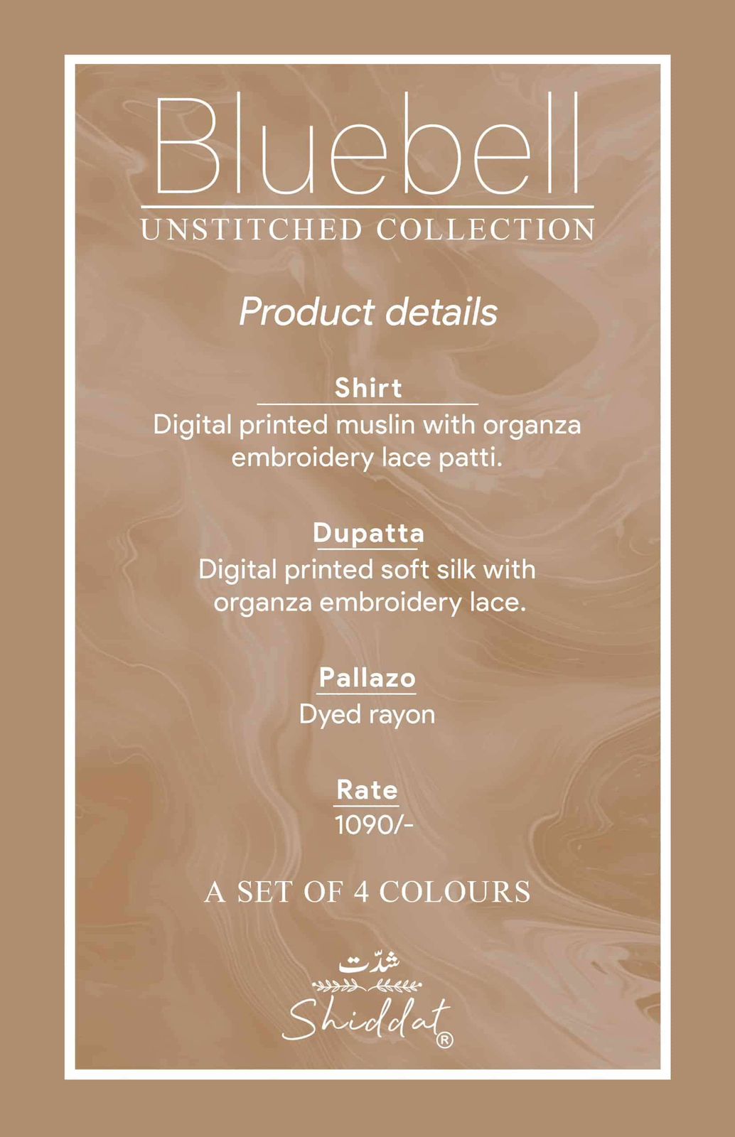Bluebell 1010 Shiddat Muslin Pant Style Suits Exporter Ahmedabad