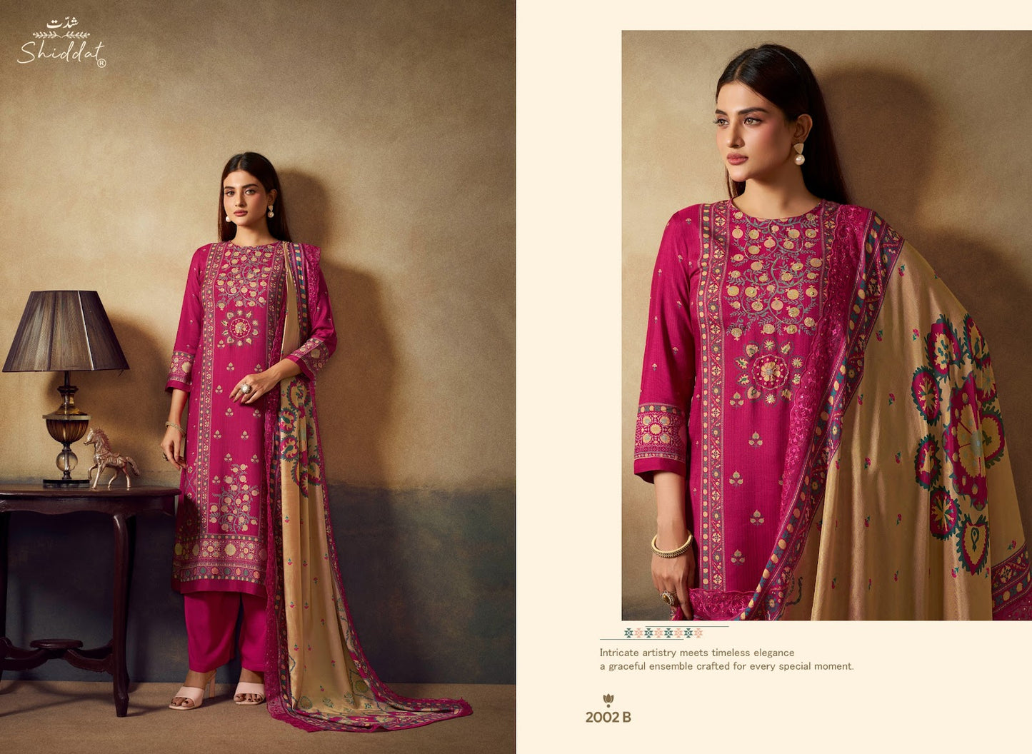 Bluebell 2002 Shiddat Muslin Plazzo Style Suits Wholesaler