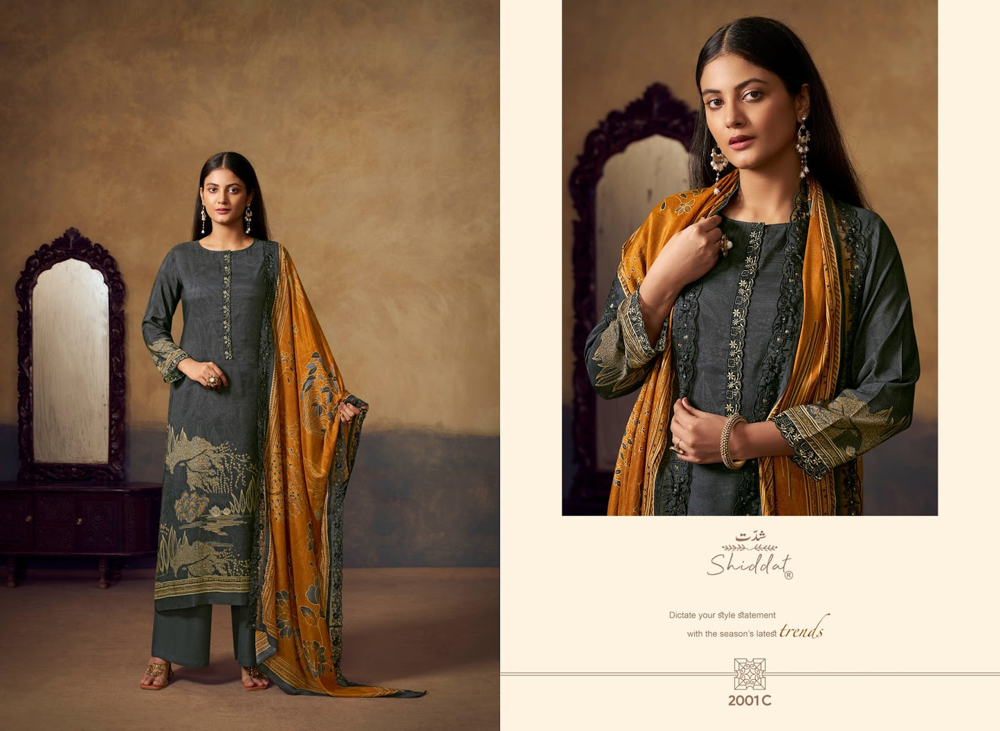 Bluebell 2 Shiddat Muslin Pant Style Suits Wholesaler
