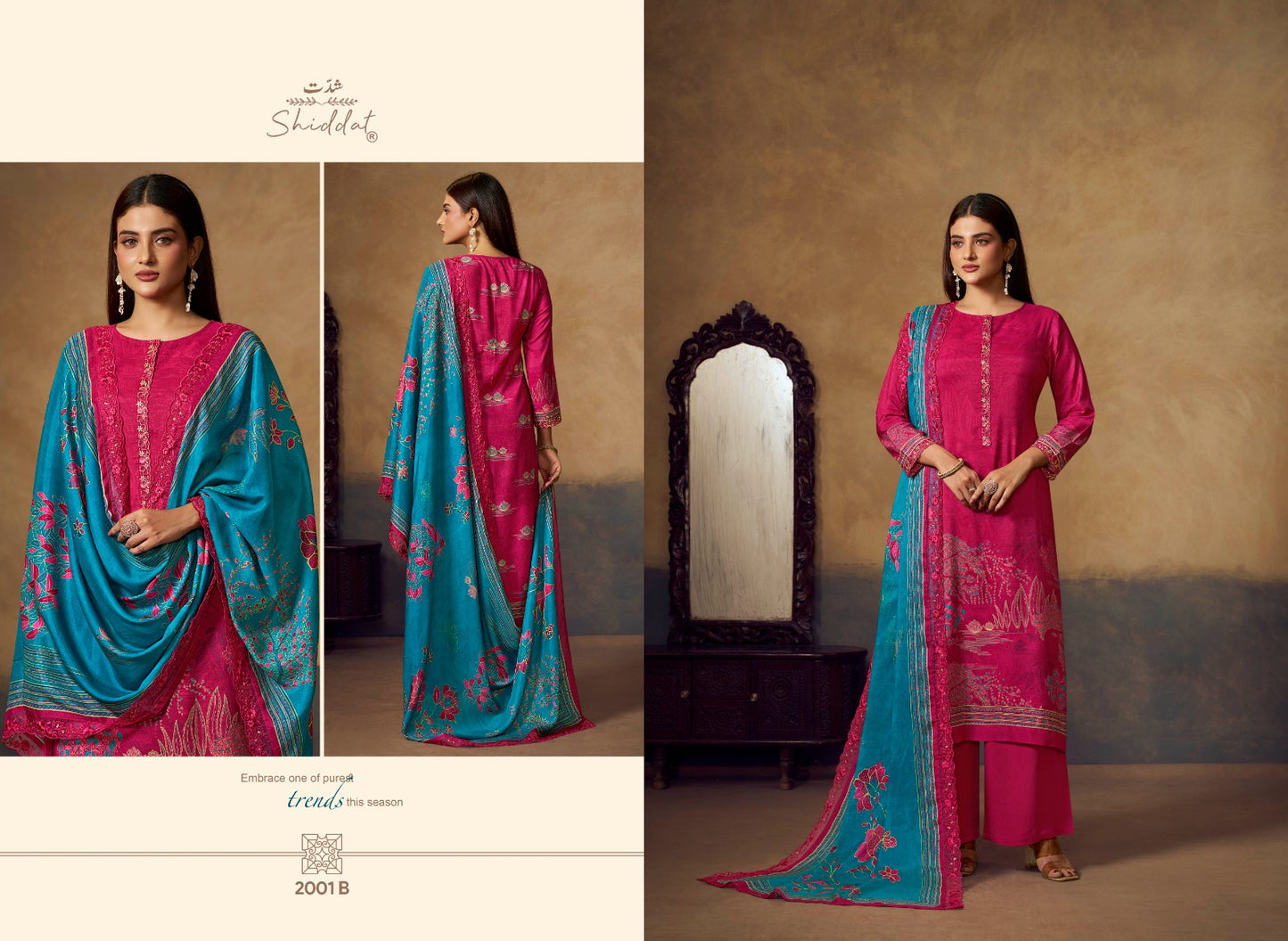 Bluebell 2 Shiddat Muslin Pant Style Suits Wholesaler