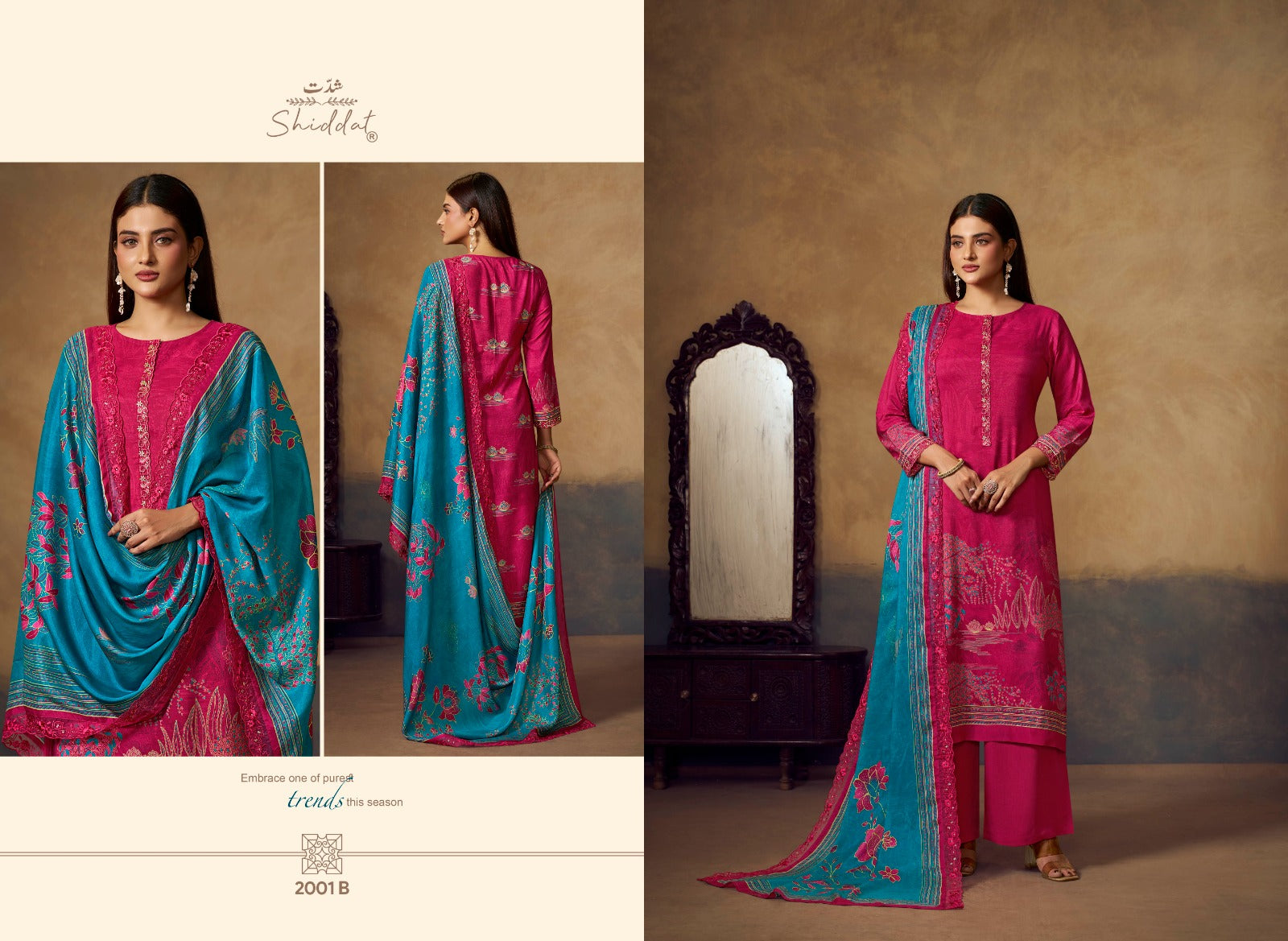 Bluebell 2 Shiddat Muslin Pant Style Suits Wholesaler