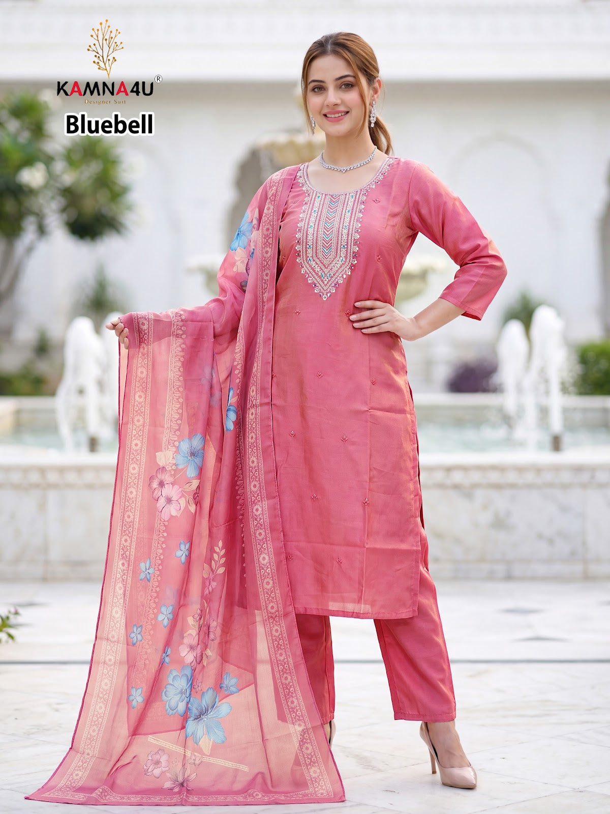 Bluebell Kamna4U Shimmer Readymade Pant Style Suits Manufacturer