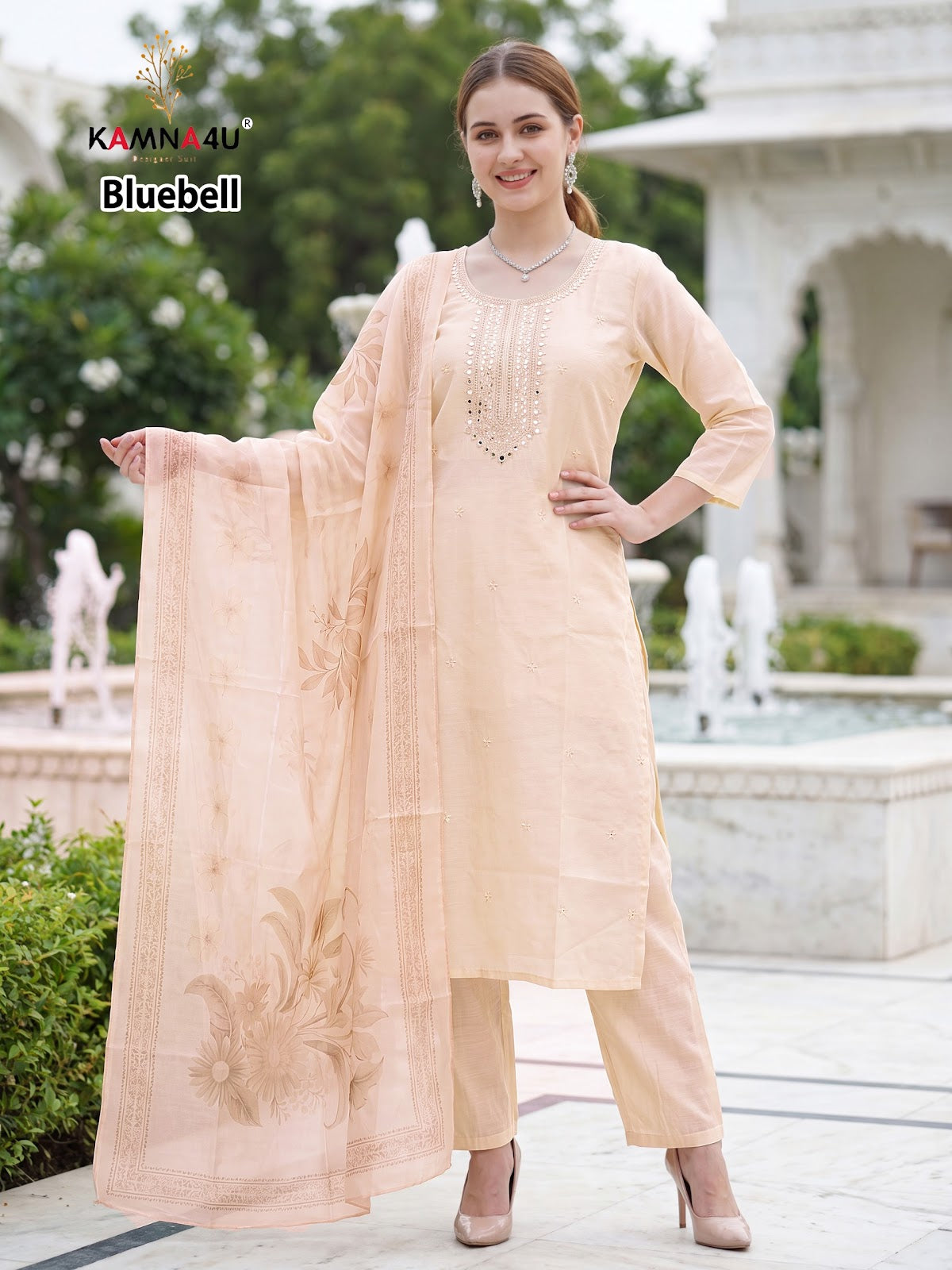 Bluebell Kamna4U Shimmer Readymade Pant Style Suits Manufacturer