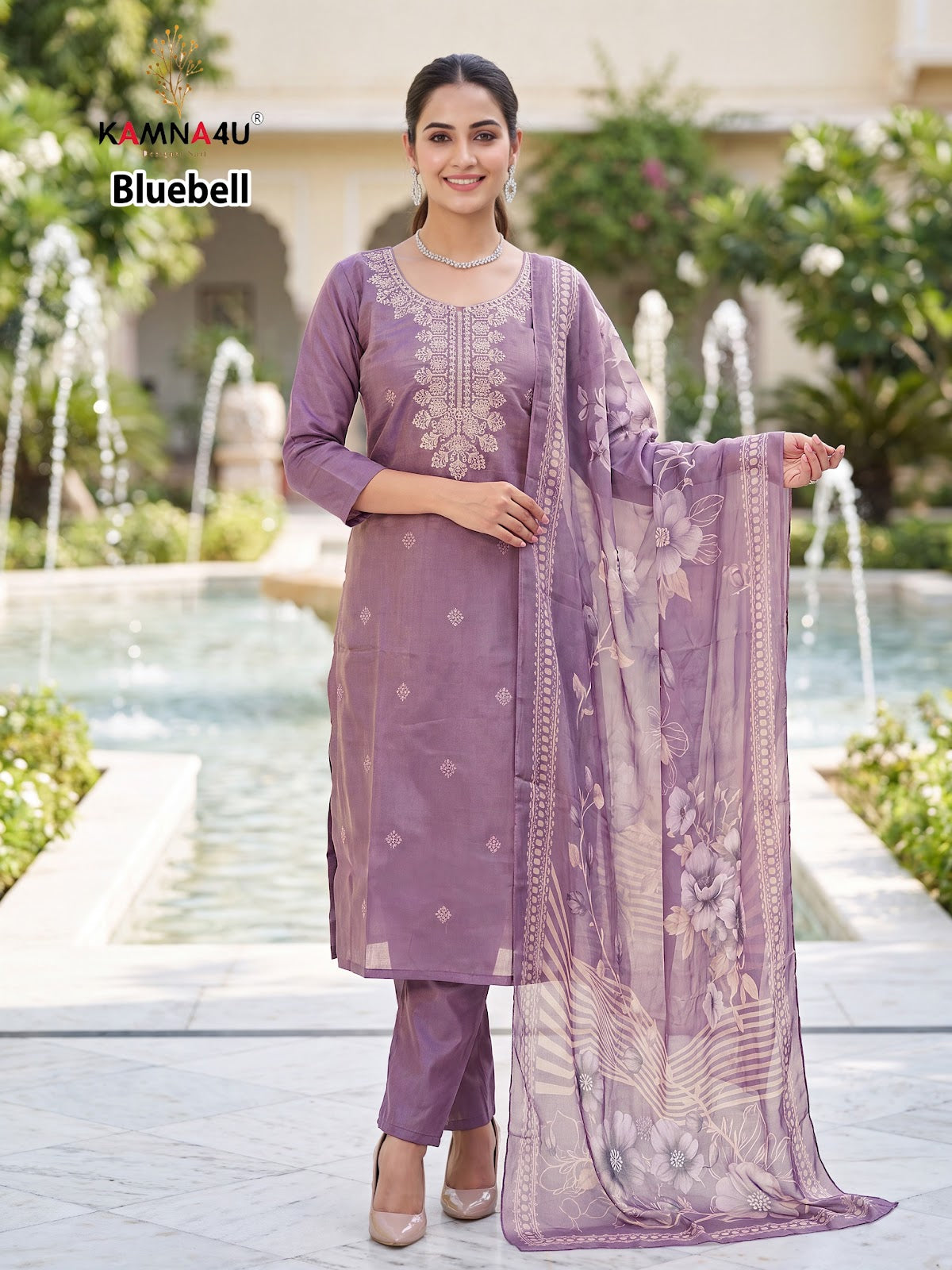 Bluebell Kamna4U Shimmer Readymade Pant Style Suits Manufacturer