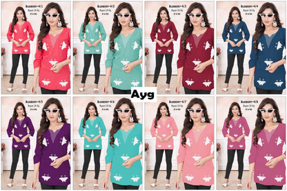 Blueberry Ayg Rayon 14Kg Fancy Tops Exporter India