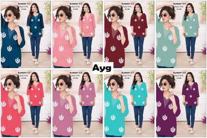 Blueberry Ayg Rayon 14Kg Fancy Tops Exporter India