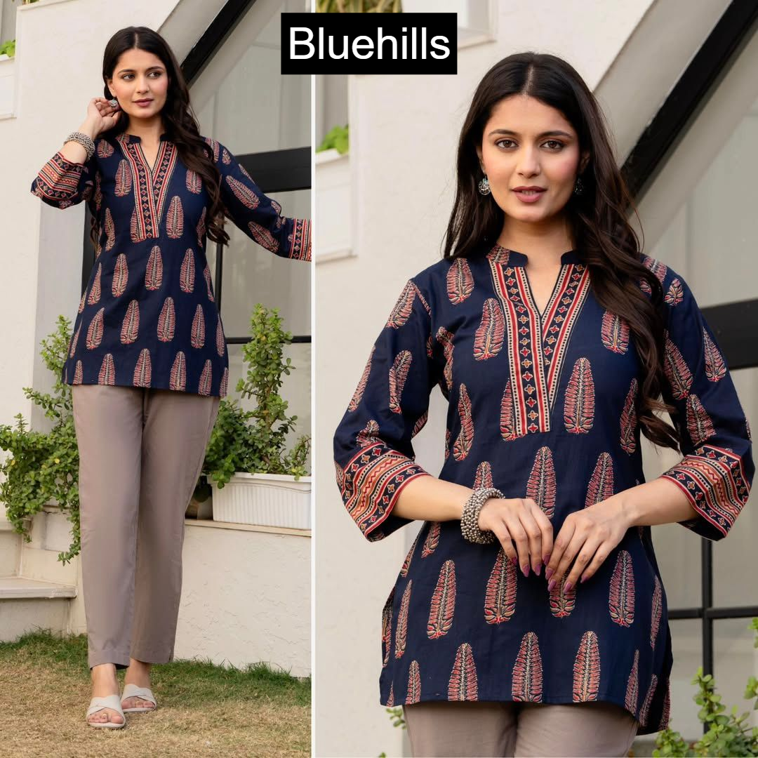 Blush 7.0 Bluehills Cotton Fancy Tops Wholesale Rate