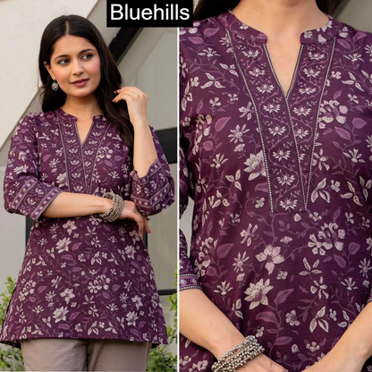 Blush 7.0 Bluehills Cotton Fancy Tops Wholesale Rate