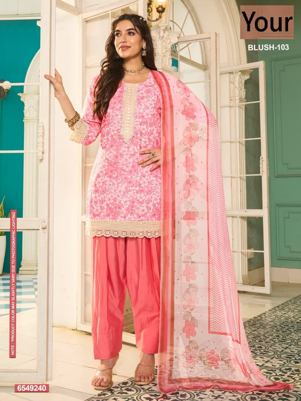 Blush Farashi Your Cotton Readymade Suits Exporter India