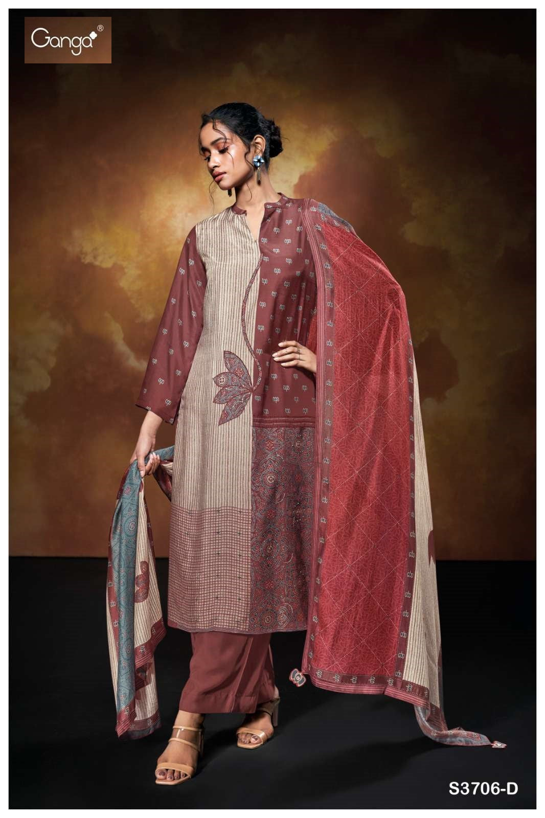 Blythe S3706 Ganga Bemberg Silk Pant Style Suits Manufacturer Gujarat